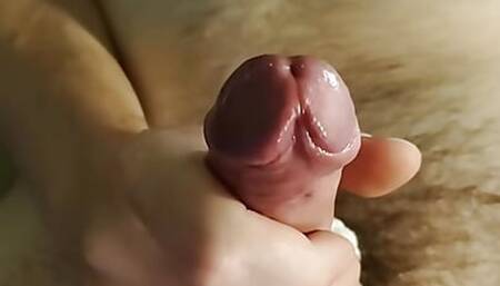 Shooting A Big Load after Losing Control while Edging my Small Uncut Cock