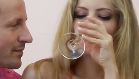 Sexy teen with small tits fucking with older guy!