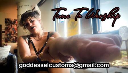 Time To Worship - Goddess El stars in this thrilling foot slave training clip featuring sweaty feet, boot licking, foot worship, and more