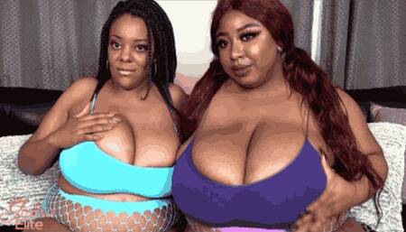 Double BBW Big Tit Worship and Denial (MP4 Version)