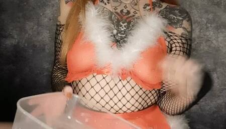 Mrs claus gives golden shower