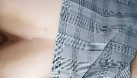 WITH THE HIGH SCHOOL UNIFORM ON, TEENAGERS AFTER CLASS!