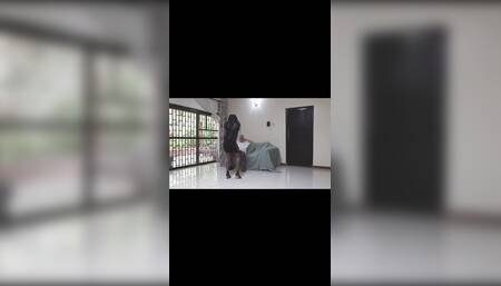 Dancing and teasing my older white lover