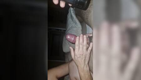 Cock and glans massage part 2 handjob for my husband continues