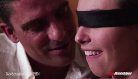 Hotwife Blindfolded by Hubby Waiting for Secret Lover