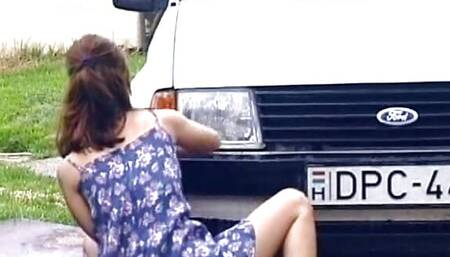 Perfect German teen fucked outdoors