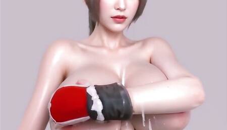 Fatal Fury Mai Shiranui cosplay Titjob Uncensored Hentai AI generated