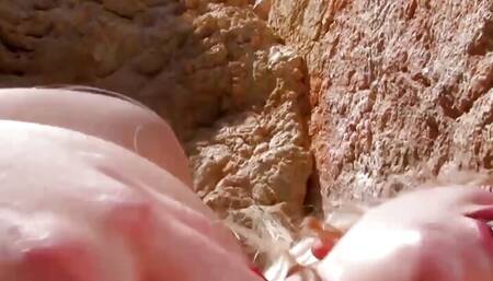 Excellent teen hottie played with outside