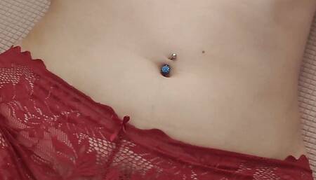 Under Demona's panties to record how I touch her hairy pussy and her huge clit