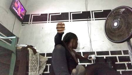 Crazy bitch enjoys her peace of mind