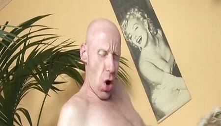 Big boobed German cougar fucked on couch