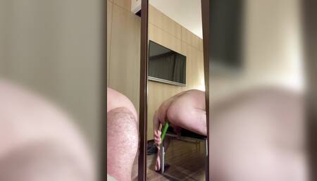 Insertion in my butthole: the long cucumber