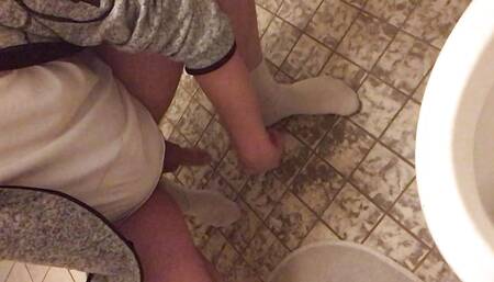 Gargling with piss in my mouth open and drinking piss out of the toilet spilling all over my shirt