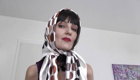Satin Headscarf Fashion Show Clip