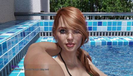 My Dorm 15- Mark Giving Back Massage to His Stepsister Emma at Swimming Pool