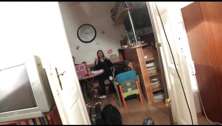 Busty babe gets fucked while licking teens pussy