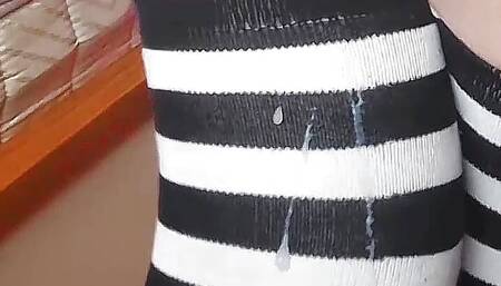 Cumshot Realized Finally From Cute Cock of Pretty Ladyboy