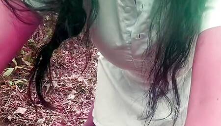 Girl friend going on jungle me