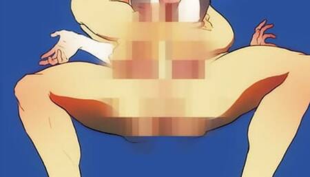 Animated - Roronoa Zoro fucks Koby while crushing him with his arm - One-piece YAOI censored