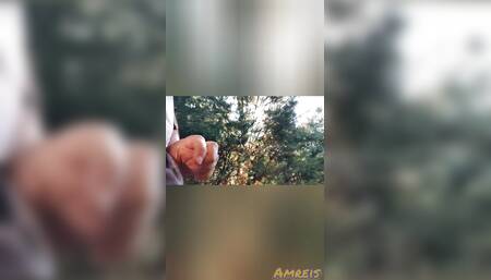 Forest cum. Walk with final orgasm