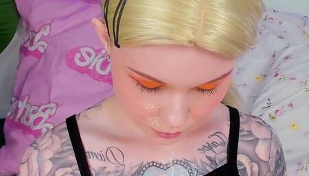 on the face of a depraved schoolgirl