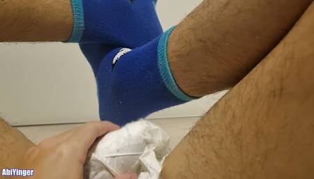 ABDL diaper Boy masturbation and Cumming in his diaper