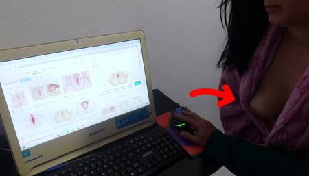 Anatomy class and handjob, sex with MILF natural tits stepmother