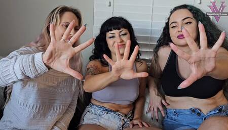 Vicky, Amazon Marcy, and Sushii hand compare and measure- 1080p