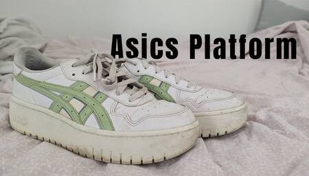 Cum on ex girlfriend shoes Asics Platform after we fucked
