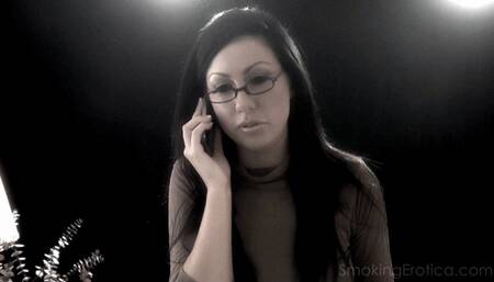 Smoking Erotica - Tiffany Brookes 3 - Solo Smoking on phone in full HD