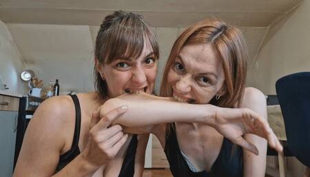 Me And Alana Bite Each Other