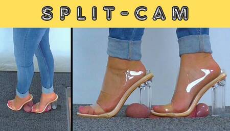Cum Under My Clear Vacation Heels - Split Cam - AmbersCBT - 66SPC