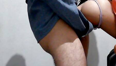 eating the funeral home's ass in the back of the store, the husband doesn't know