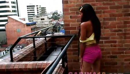 Sexy Latina  fingering her wet pussy until she climaxes