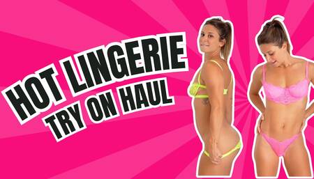 Hot mom try on haul sexy lingerie