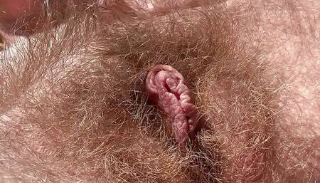 All natural hairy pussy amateur girl outdoor pussy show