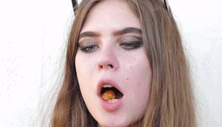 Cute 18 yo lady is about to swallow a little man, fc145x 1080p