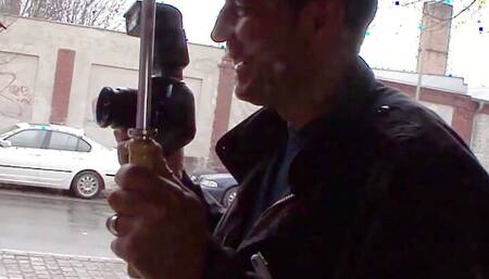 Normal German persuaded to have sex movie on the street