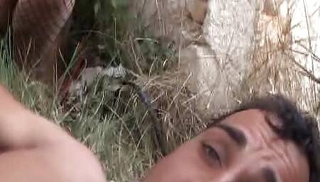 The lucky dude has an outdoor anal threesome with two stunning French sluts