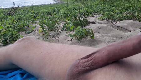 Playing and Cumming down the riverside
