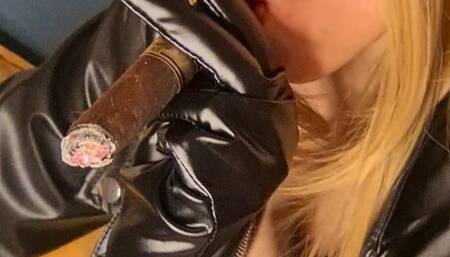 Another angle of Let me light up this big fat brown Cigar while you enjoy watching me ;) xx