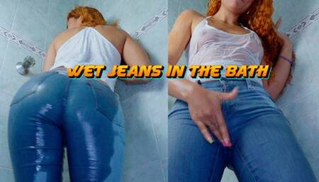 WET JEANS IN THE BATH
