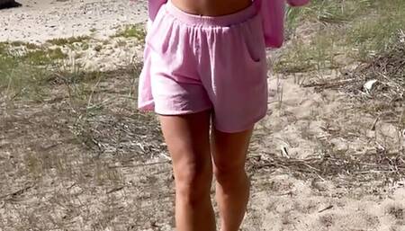 Fitness Girl SQUIRTING & Fucking Outdoors. Risky Public Sex