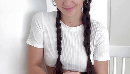 She agreed to show me her tits and then fuck at my house