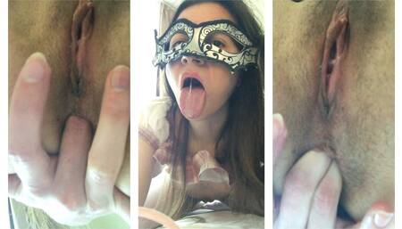 POV JOI Fuck me in the ass real deep! Brunette sits on top of her anus, Russian dirty talk, chomping anus!