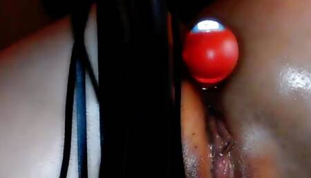 My wife's wet pussy in close-up