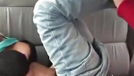 Blonde Hottie Bounces Her Tasty Ass on the Taxis Backseat