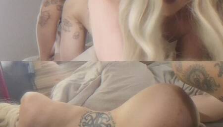 Cock-starved Trans Beauty pegged by Domme POV