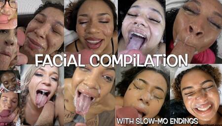 Facial Cumpilation – 20 cumshot facials!
