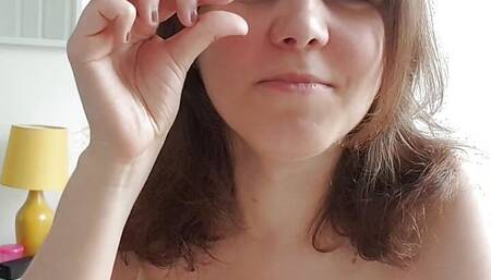 Topless Laundry Folding and Showing Panties